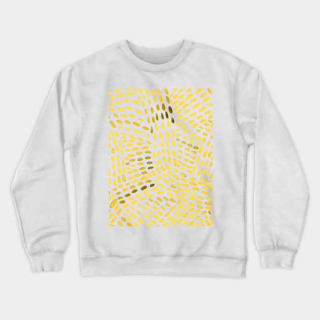 Watercolor dotted lines - yellow Crewneck Sweatshirt by wackapacka